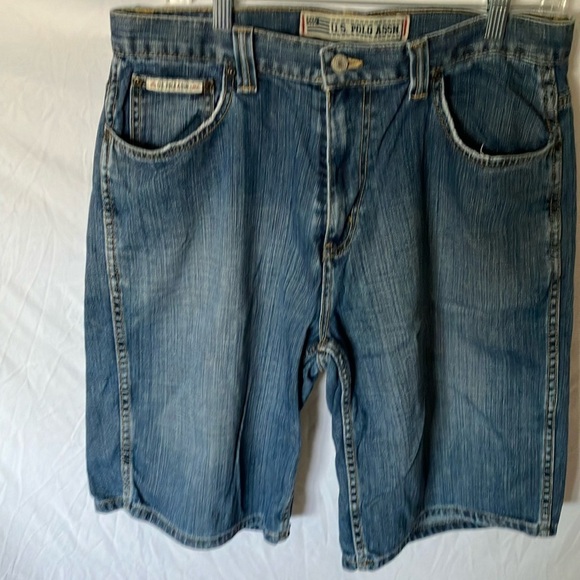 US Polo Assn: Men's Blue Baggy Denim Shorts- 33 - Picture 7 of 11
